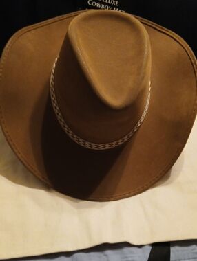 Spirit Men's Brown Western Cowboy Hat with Braided Band
